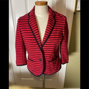 Talbots red and blue blazer jacket.